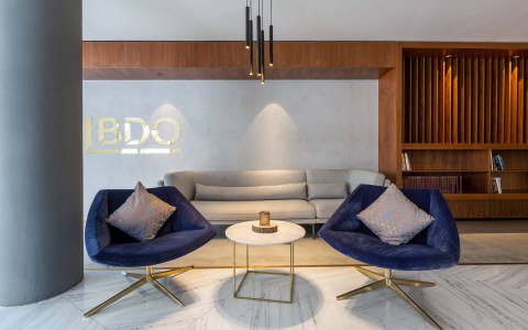 BDO Malta Offices flooring in Colorado Gold Marble