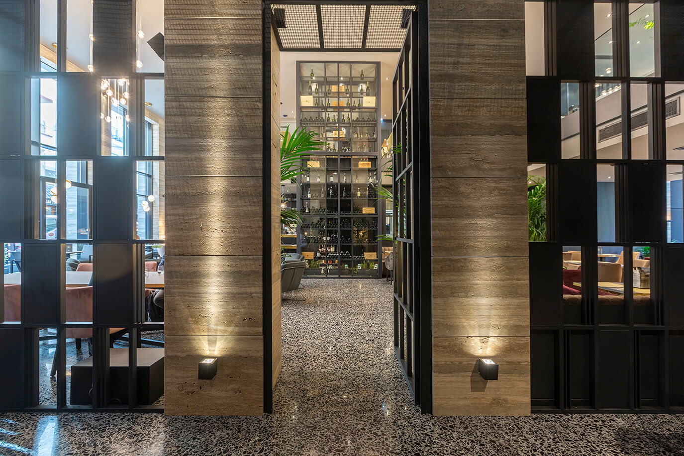 05 urban hotel – halmannvella – architectural terrazzo – black tiles