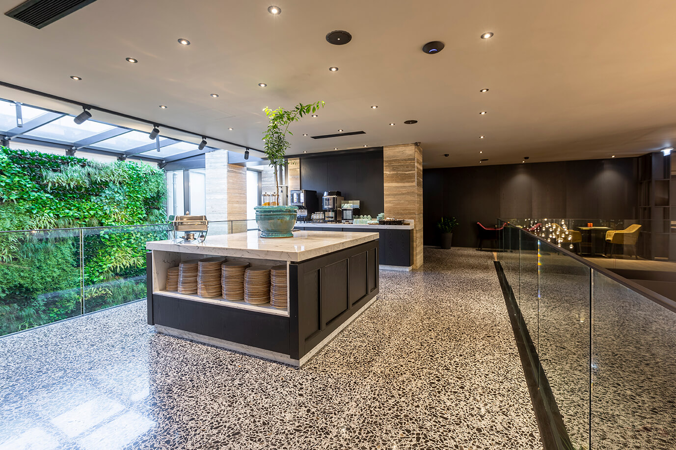 12 urban hotel – halmannvella – architectural terrazzo – black tiles
